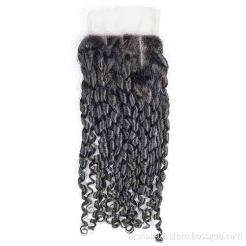 wholesale virgin hair vendors dropship raw hair  funmi pixie curl  closure hair bundle